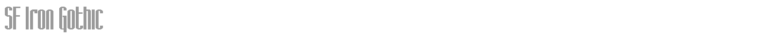 SF Iron Gothic font preview